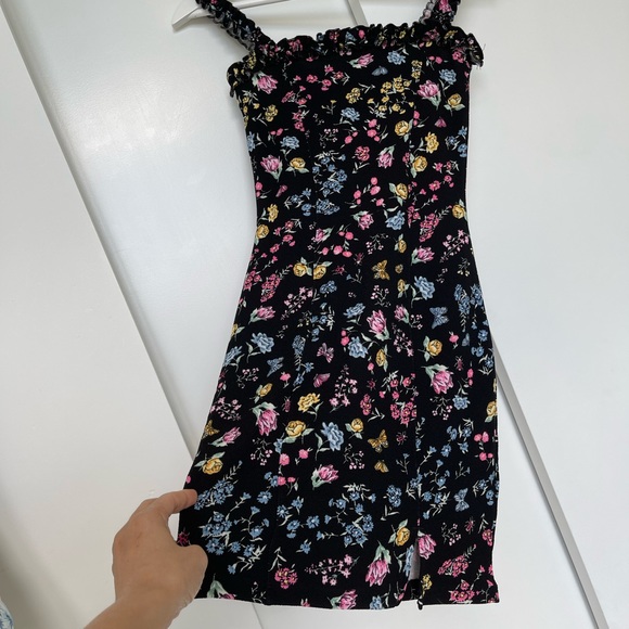 Like new summer flower printed dress with small sleeves - Picture 5 of 5